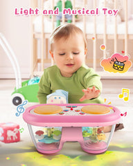 Jhoprcin pink tummy-time walker toy supports early motor exploration.