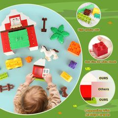 JHTigre farm bricks include fences and trees for complete scene building.