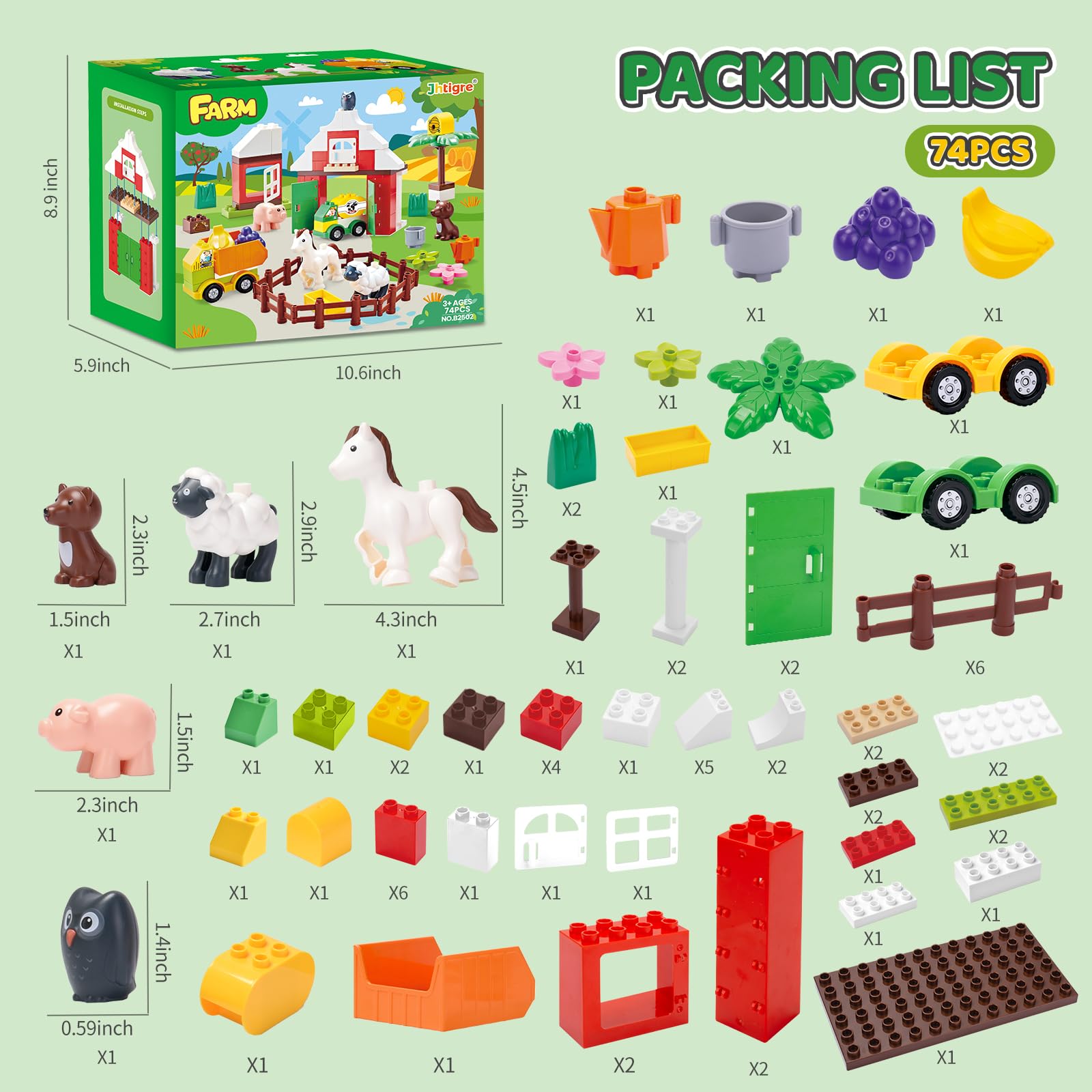 JHTigre farm stickers provide extra detail to personalize scenes.