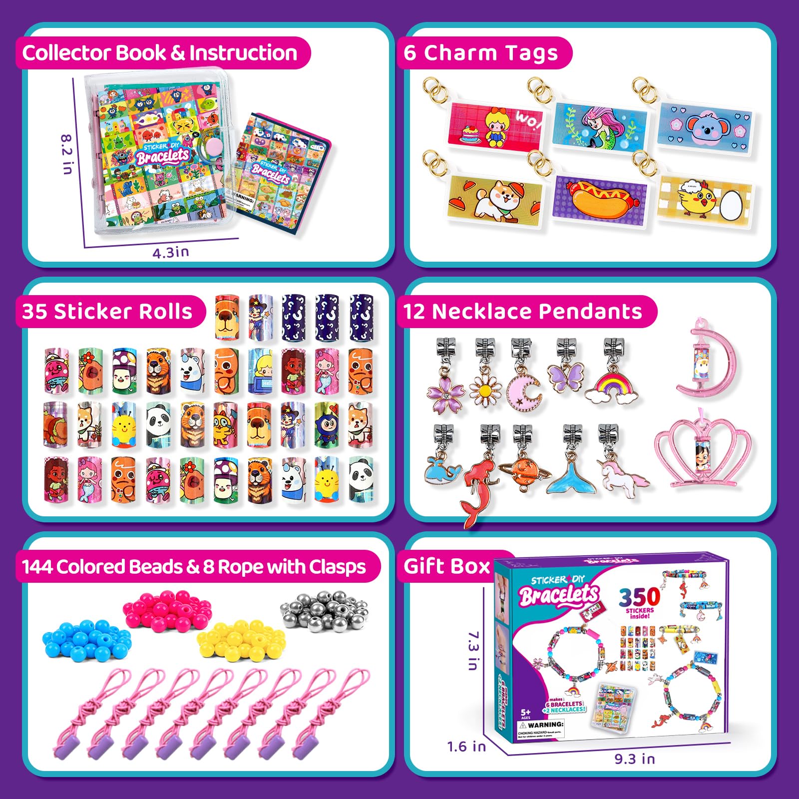 JHTIGRE jewelry kit is great for ages 5 and up.