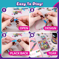 JHTIGRE restickable holographic stickers erase marks and swap designs.