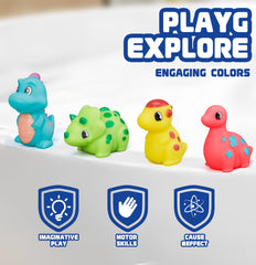 JHXXXL water-safe dinosaur toys are perfect for tubs, pools, and showers.
