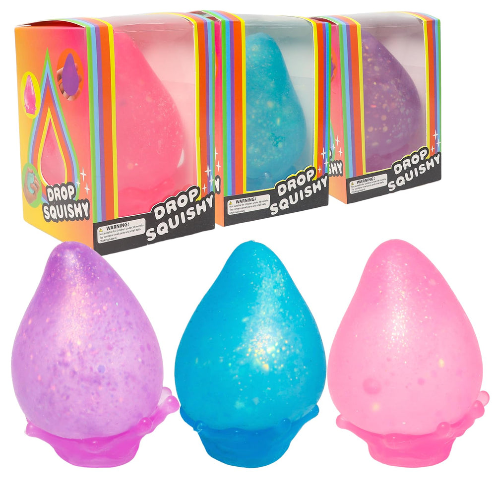 JIACAI pink squishy drop stress ball for calm focus and tactile relief