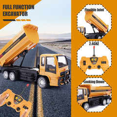 Jiakora dump truck 45-degree dump bed for realistic unloading action