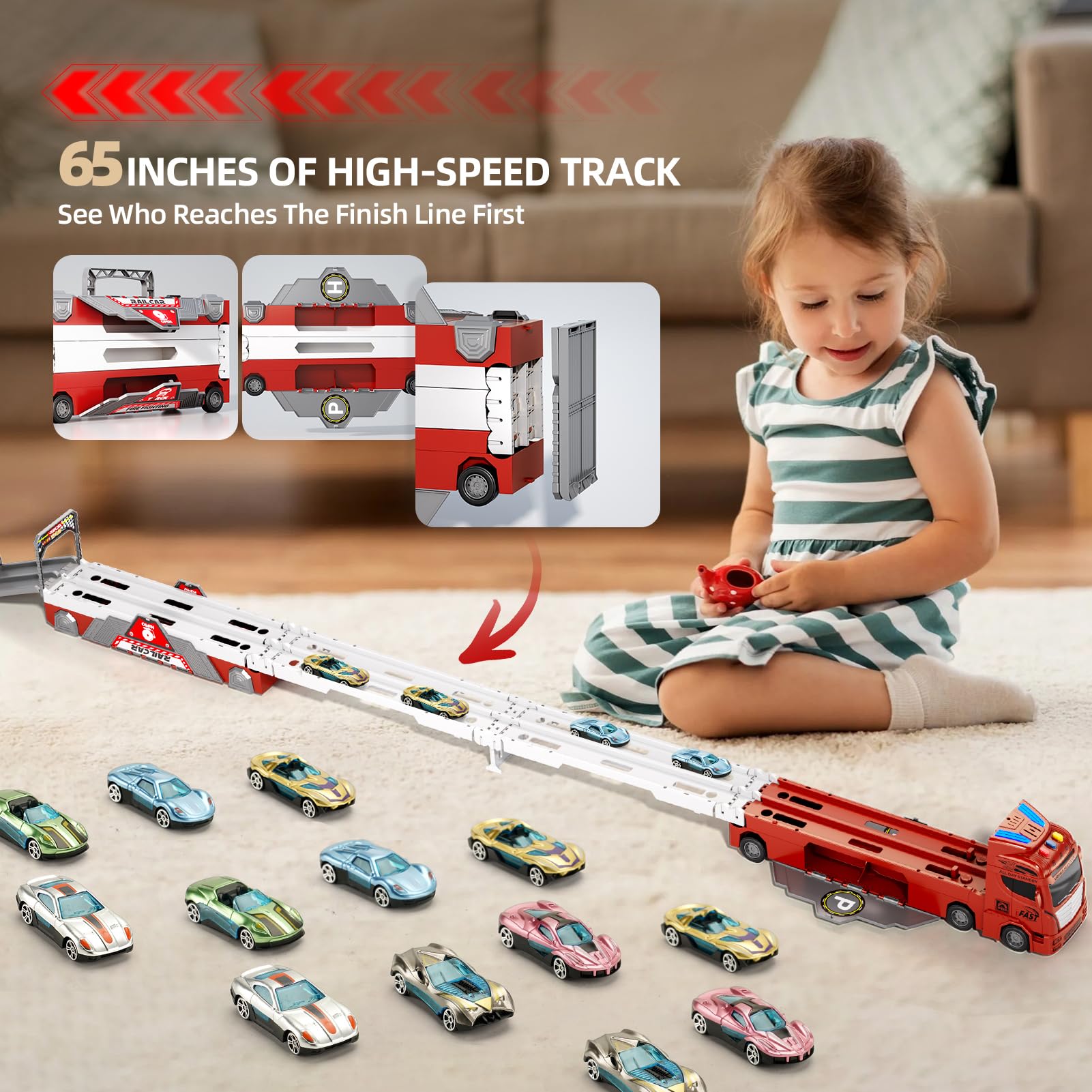 Jiakora front lights and sounds boost excitement during playtime