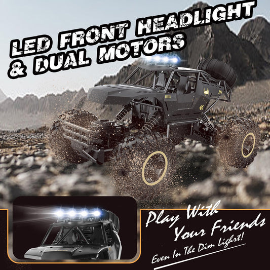 Jiakora RC Car 1:12 side view highlighting rugged chassis and all-terrain tires
