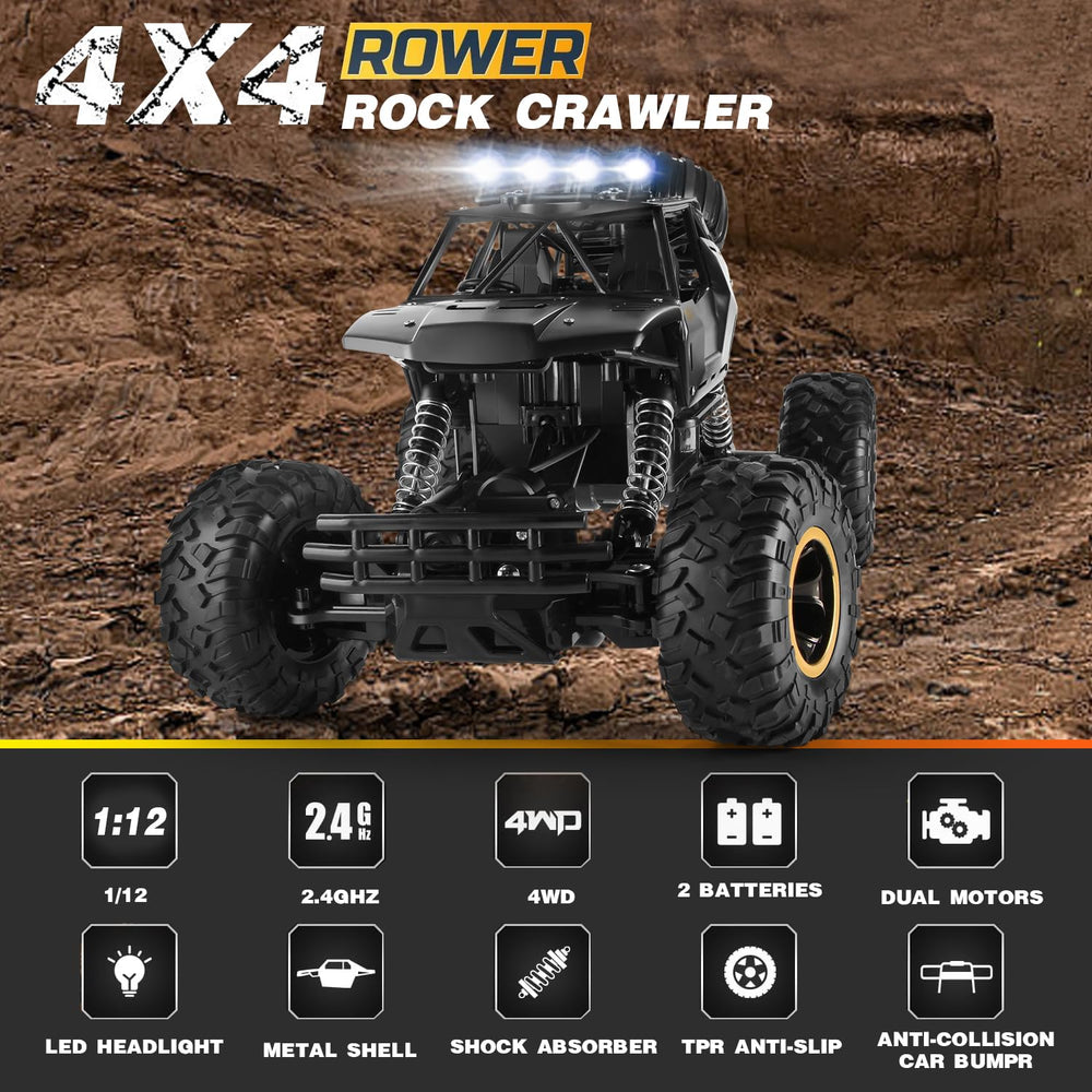 Jiakora RC Car 1:12 independent suspension with metal shocks absorbs bumps