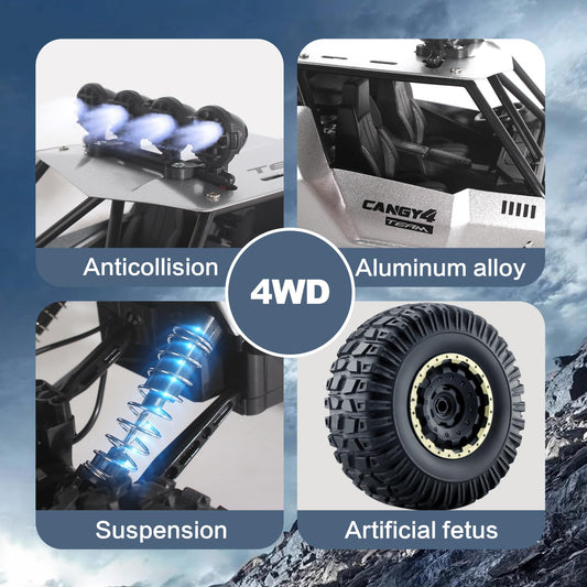 Jiakora rc truck with LED headlights for night-friendly fun