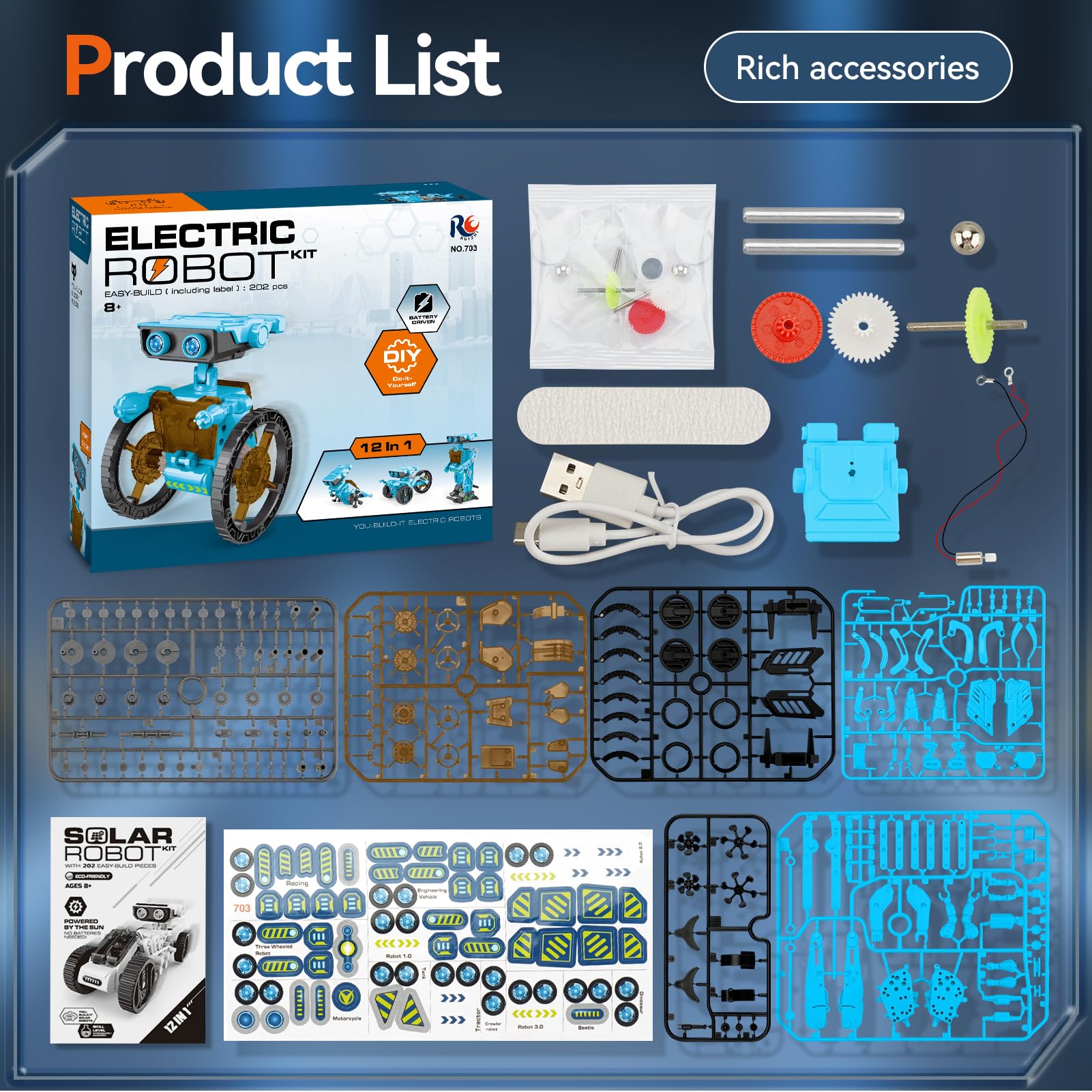 Jiakora 12-in-1 robot kit ready for imaginative playtime