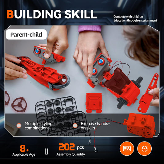 Jiakora STEM tank construction shows durable chassis for imaginative play.