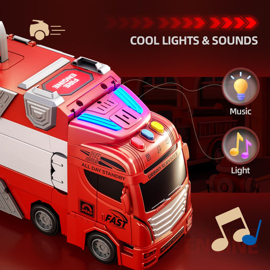 Jiakora transport truck with 20 mini cars inside for easy storage and play