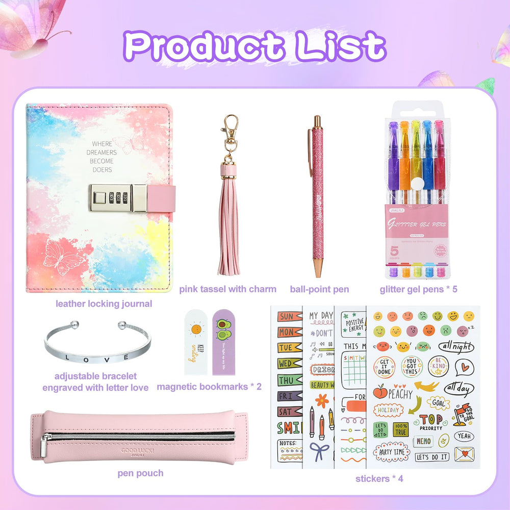 Close-up of JIALILI diary lock emphasizing private notes