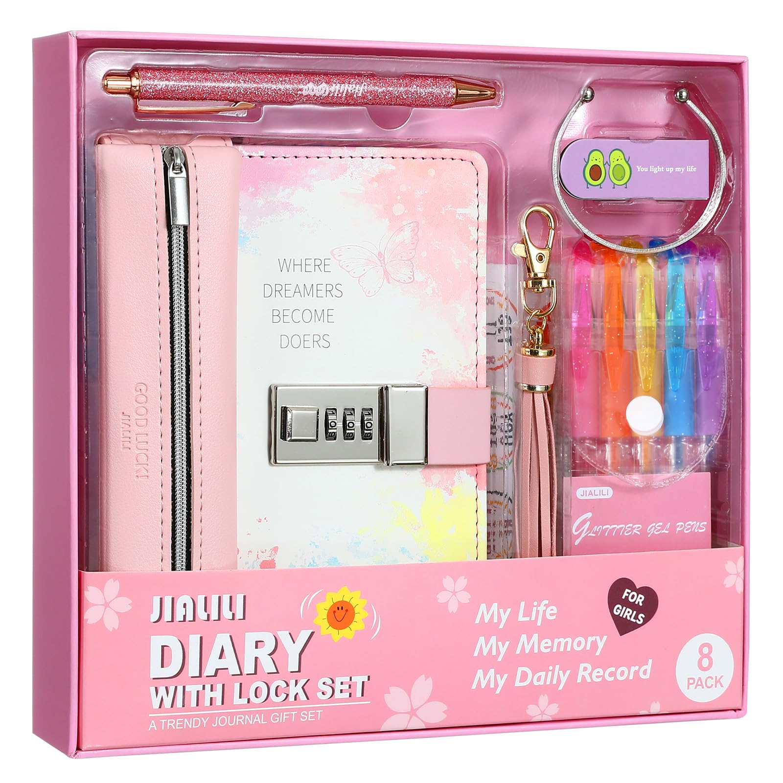 JIALILI diary with lock cover keeps secrets safely while traveling