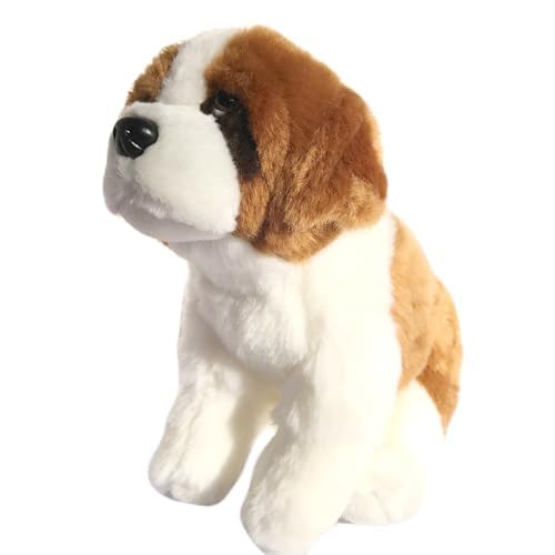 JIANEEXSQ Saint Bernard face close-up highlights expressive eyes for imaginative play