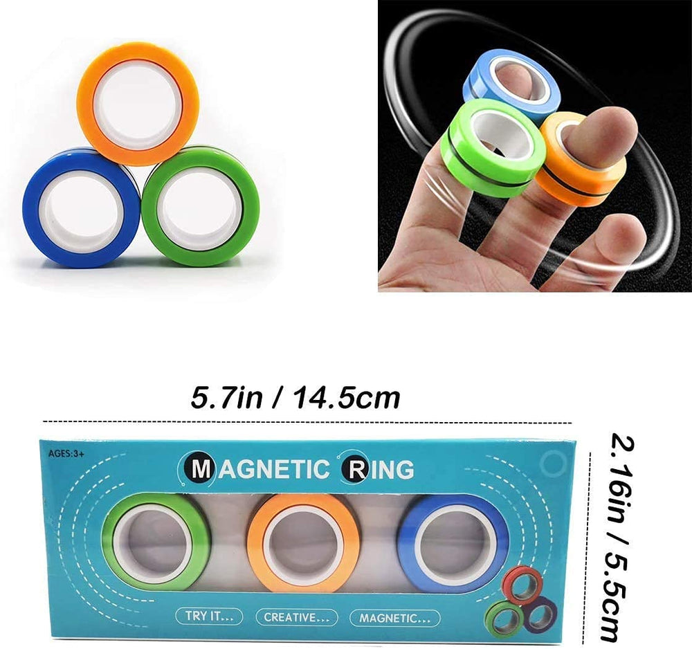 JIANGRUI magnetic rings fidget promoting quiet, focused concentration.