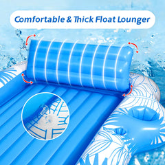 JIANYHW extra-large 85x71 inch float fits two people for shared suntime.