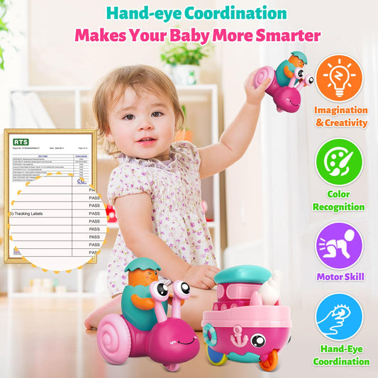 JIAYIISHU steamship press-to-go car with popping head for curious play.