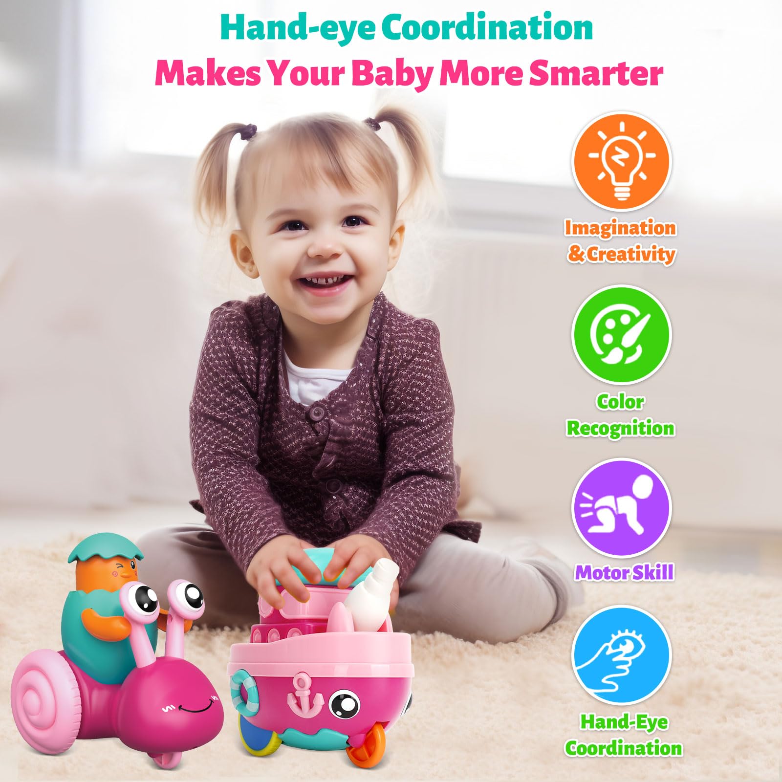 JIAYIISHU two-toy push-go set offers early learning moments.