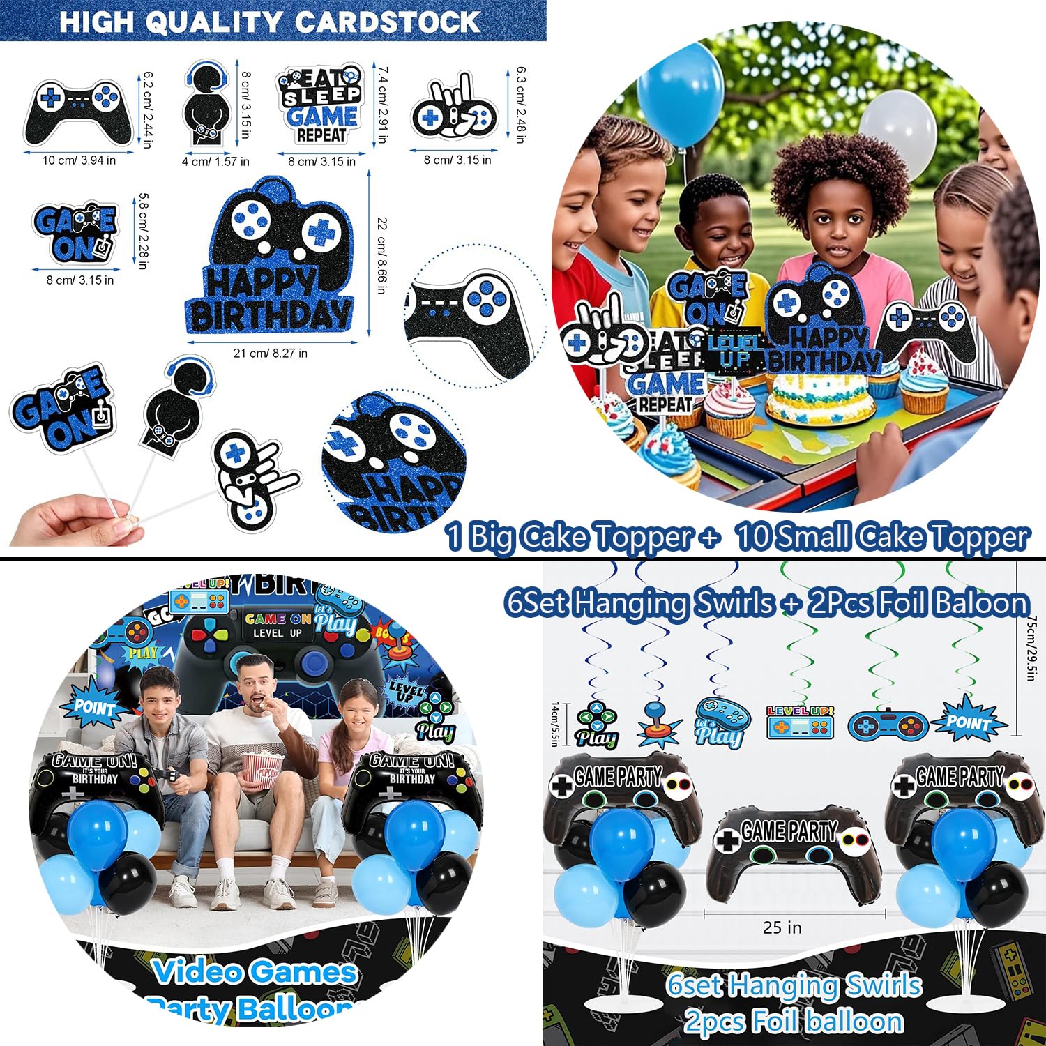 JiaYJinX cake toppers set provides durable cake accents for celebrations