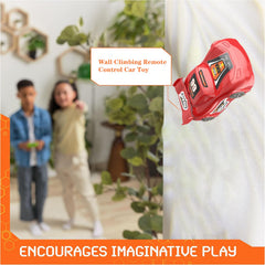 JICIFU Wall Climbing Car remote control with 2.4GHz for interference-free play.