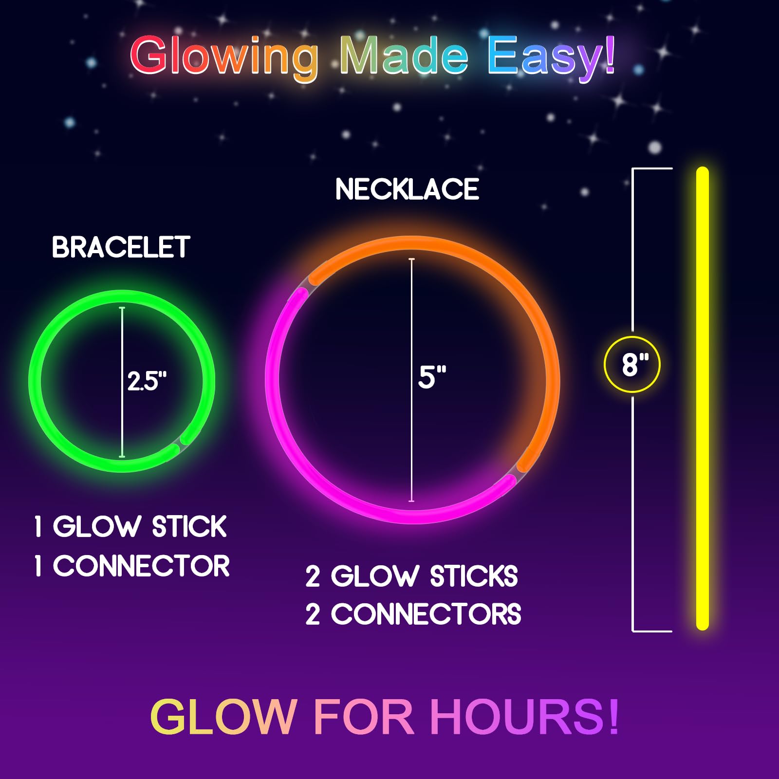 JICUICUI eco-friendly leak-proof design for reusable glow party gear