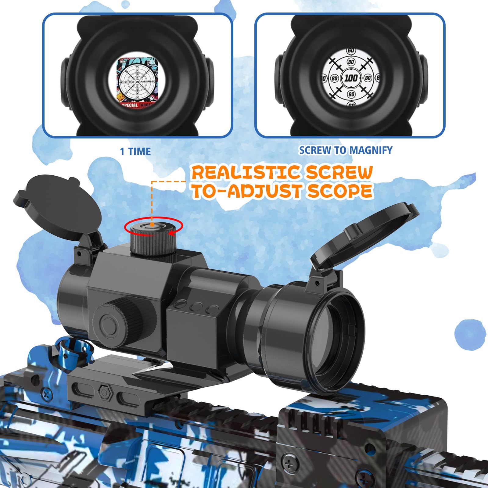 JIFTOK front and rear sights aid quick target acquisition.