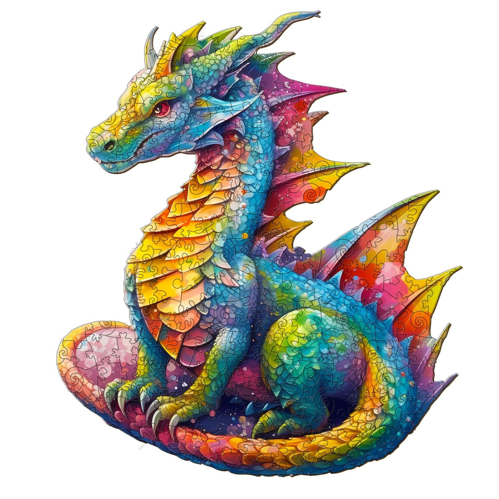 Jigfoxy Dragon Puzzle assembly highlights vivid colors for family bonding.
