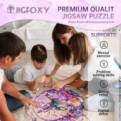 Jigfoxy durable wooden puzzle features high-definition UV print and smooth edges.