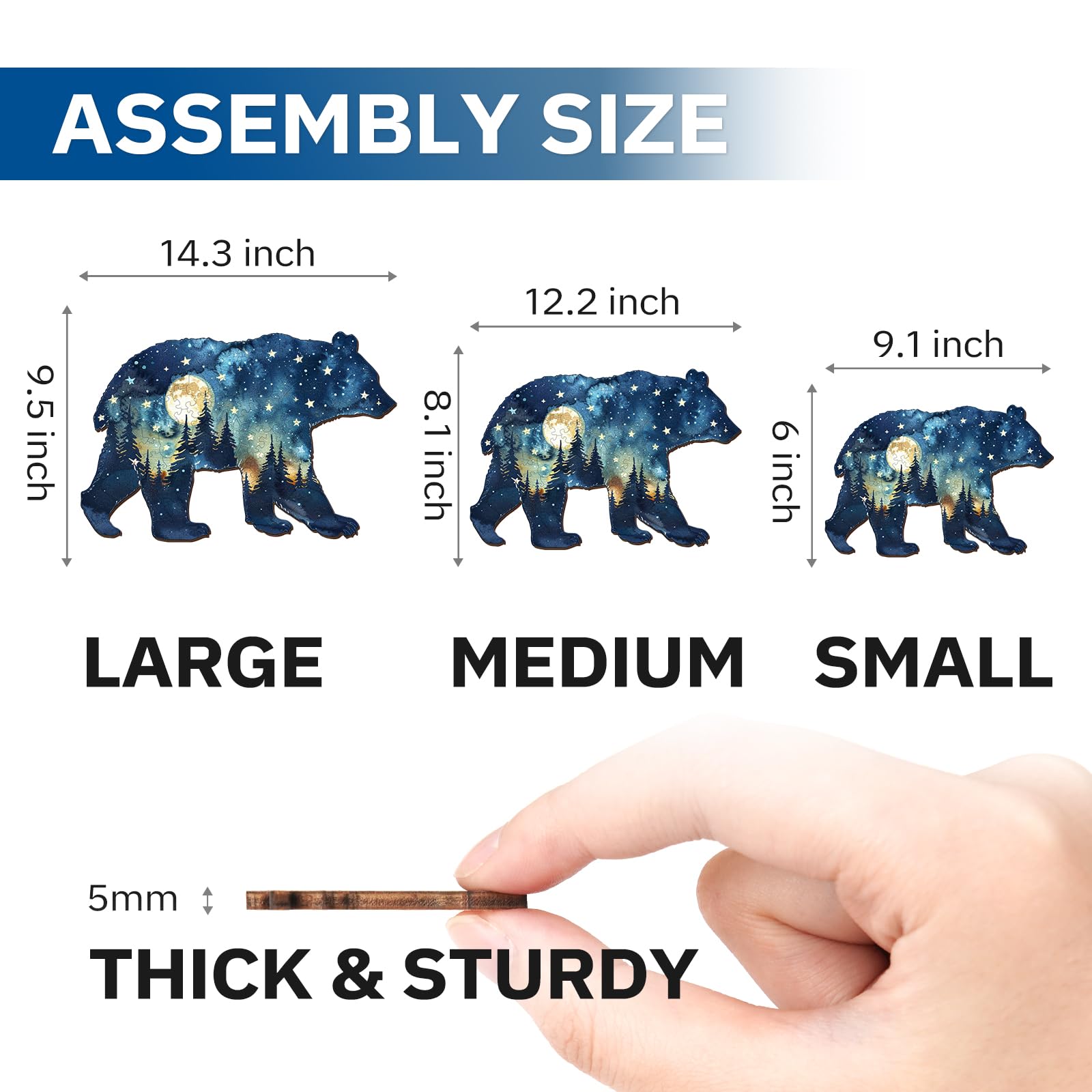Laser cut precision of Jigfoxy puzzle enhances piece fit and feel.