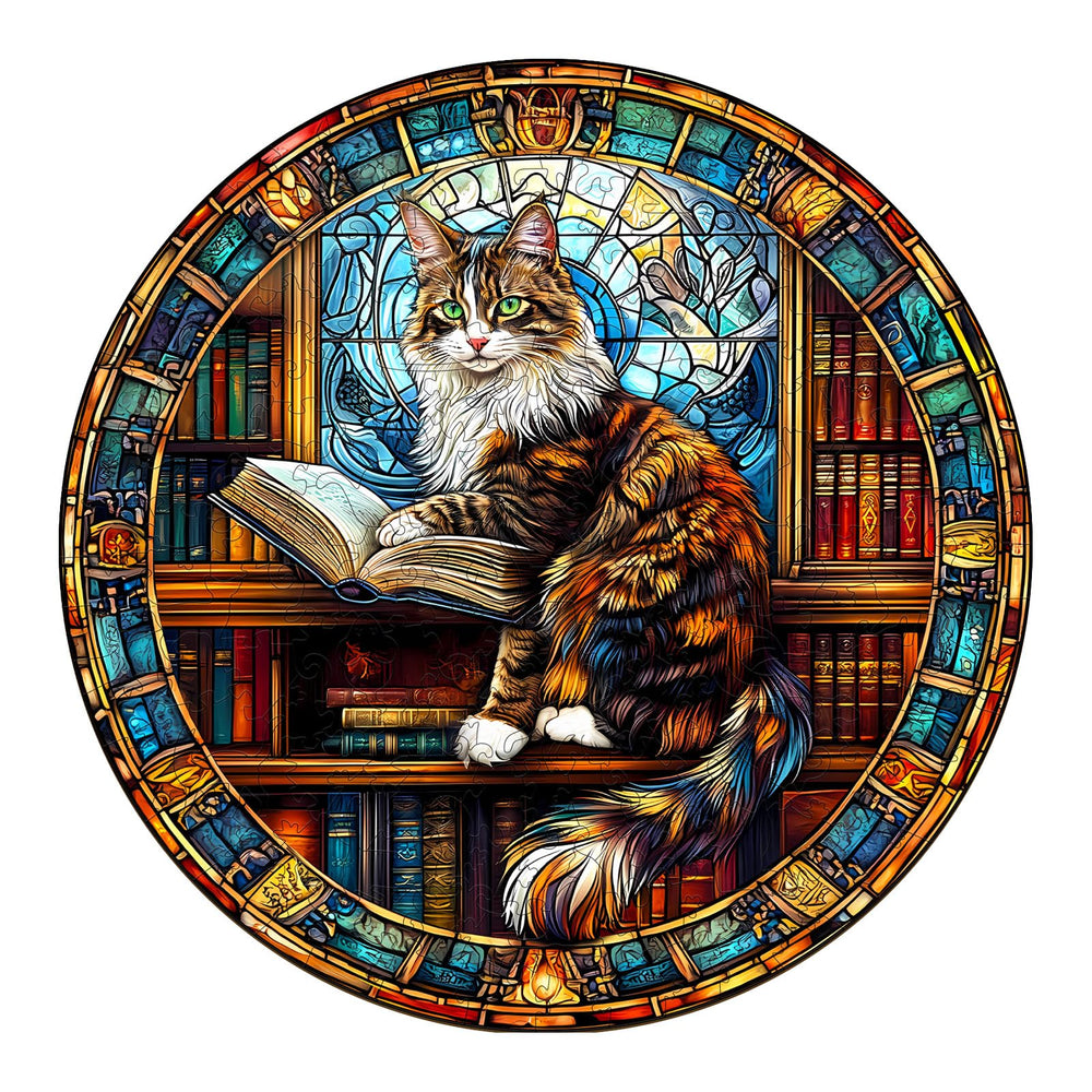 Jigfoxy Maine cat puzzle for adults with wooden pieces, engaging challenge and decorative display.