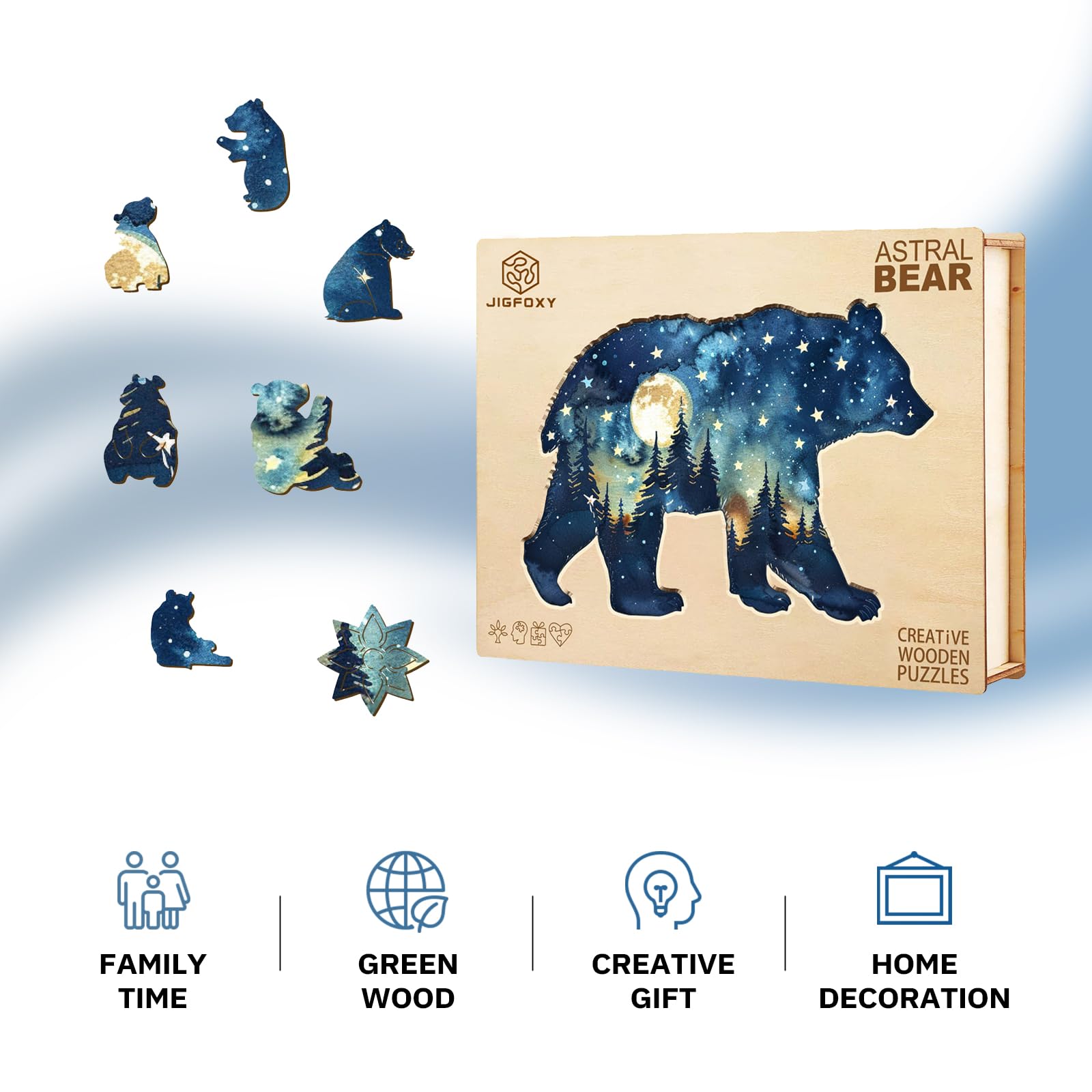 Cozy puzzle setup by Jigfoxy for a calm evening at home.