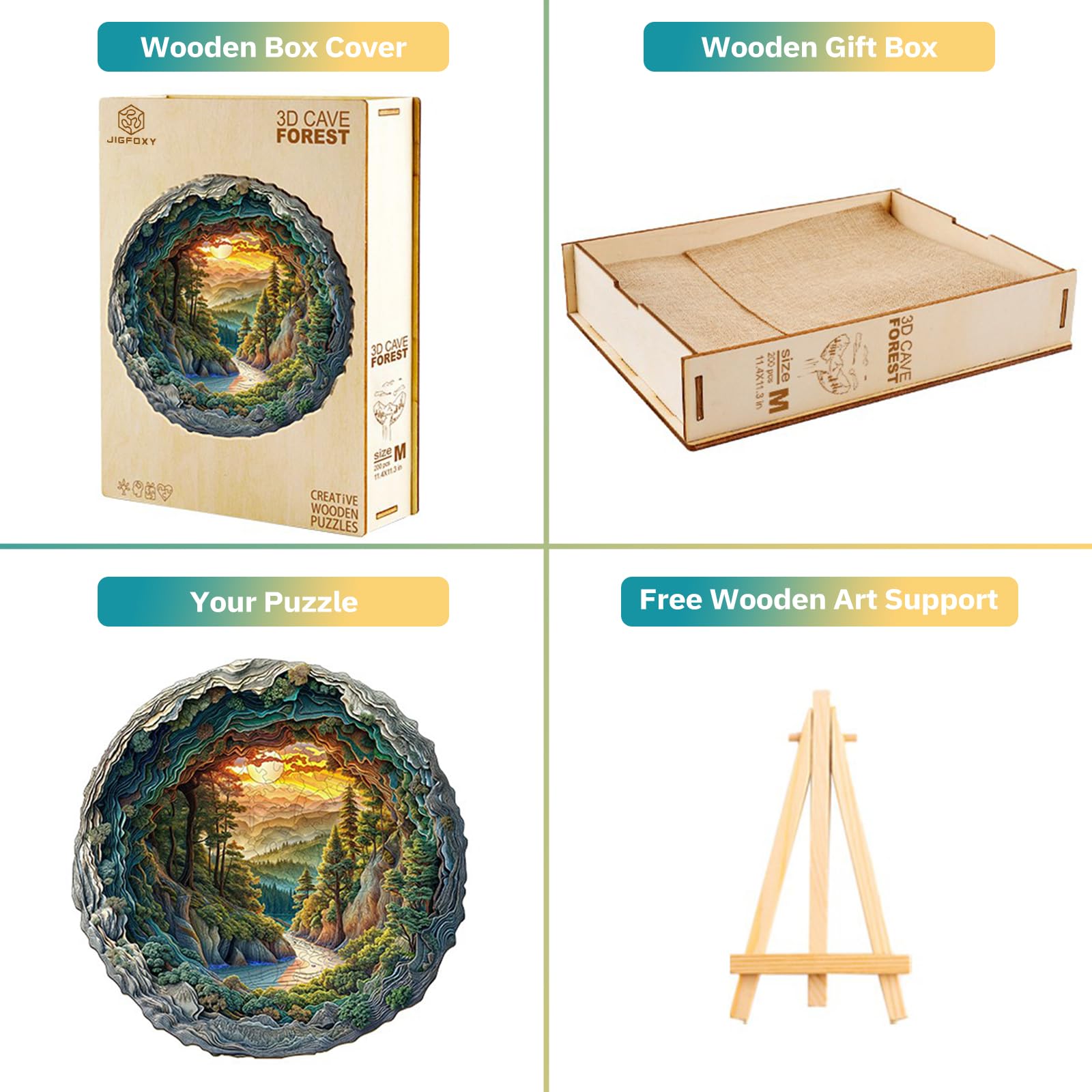 Jigfoxy wood-puzzle elegant display piece for any room