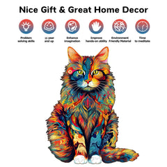 Jigfoxy wooden animal puzzle tiger-shaped—laser-cut precision that feels premium and durable.