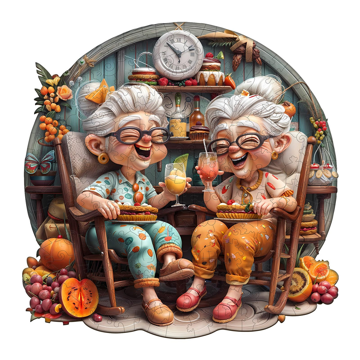 Jigfoxy wooden puzzle for adults with animal shapes promotes focus and relaxation.
