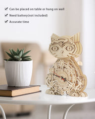 JigToy basswood clock puzzle emphasizes eco-friendly materials and durable finish