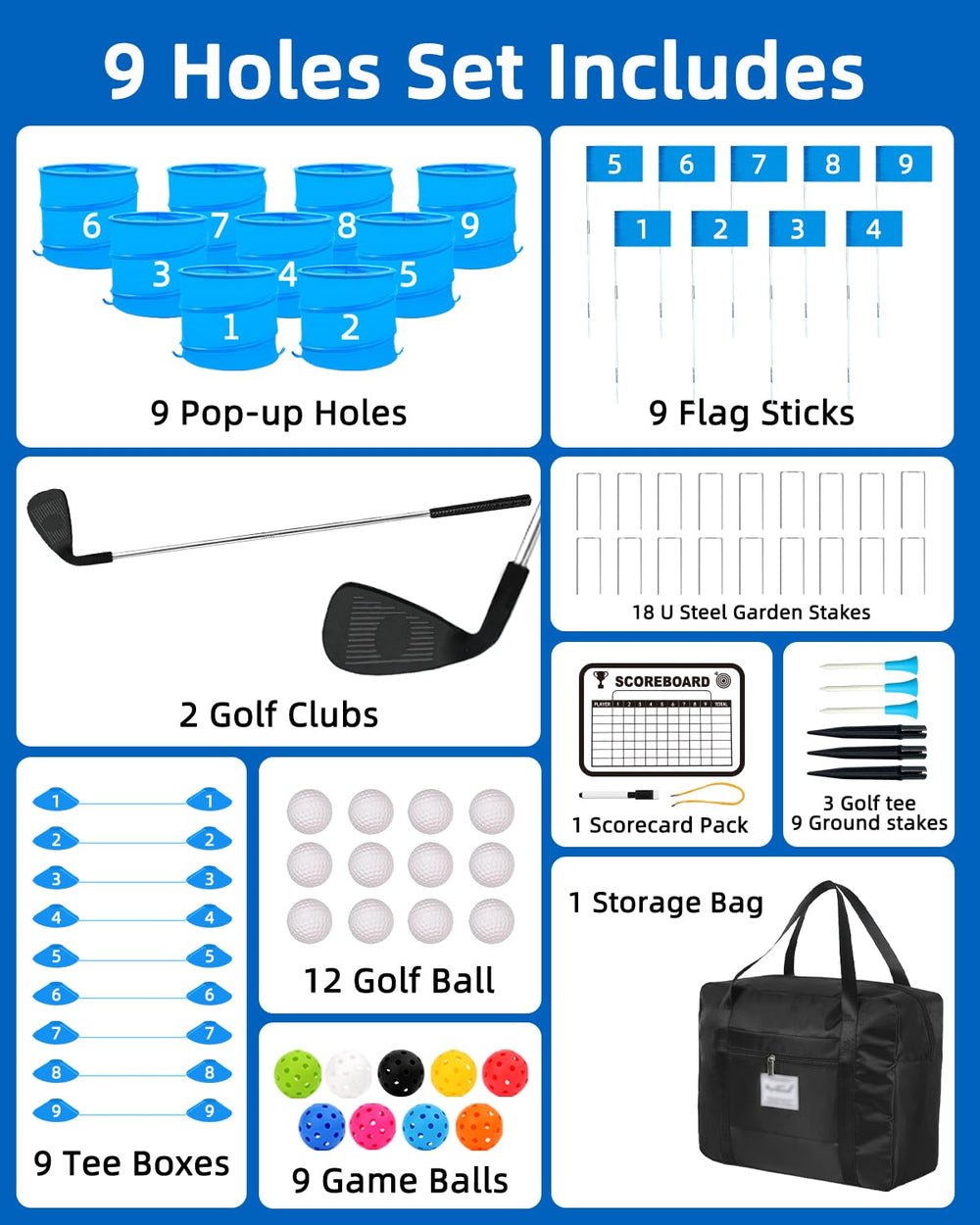 JIIFO nine-bucket setup enhances target practice in outdoor spaces.