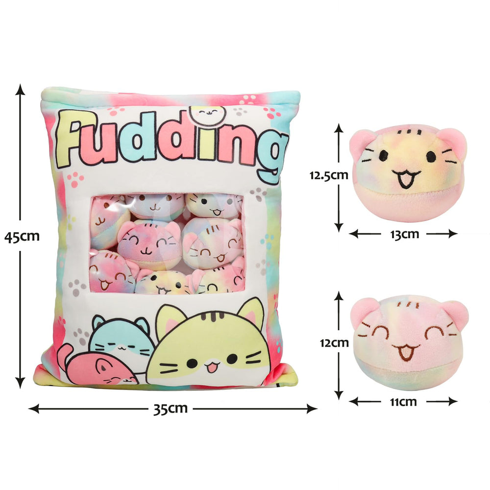 JILPAK Cat Plush Pillow shows smooth, skin-friendly fabric for soft lounging