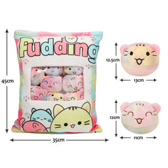 JILPAK Cat Plush Pillow shows smooth, skin-friendly fabric for soft lounging