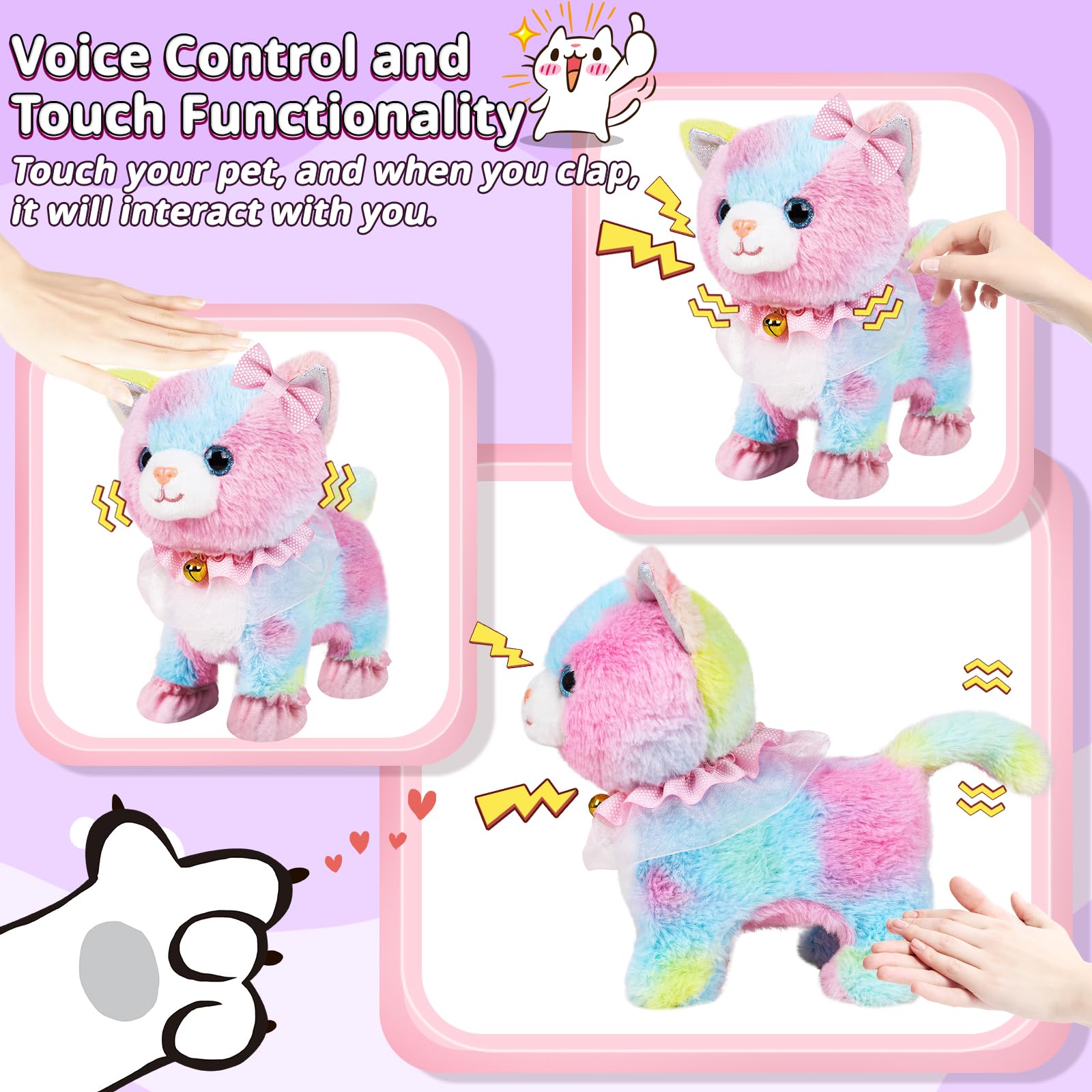Jimate interactive cat tail wagging adds expressive play moments