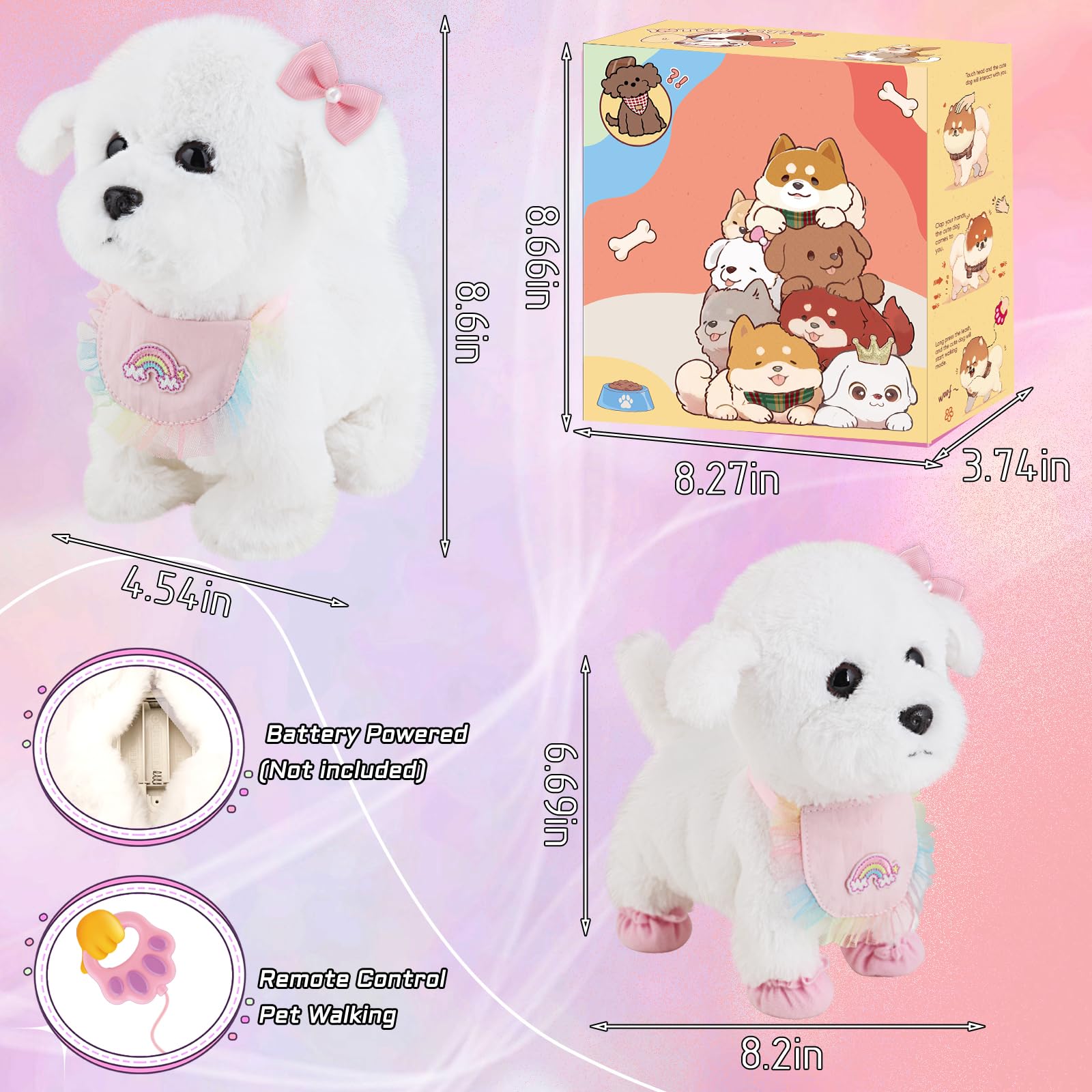 Jimate puppy detachable-cleanable-cover keeps the toy clean after use