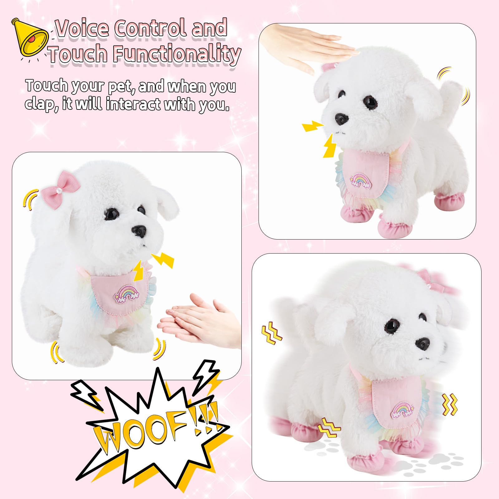 Jimate puppy bark-sound feature confirms responsive play for children