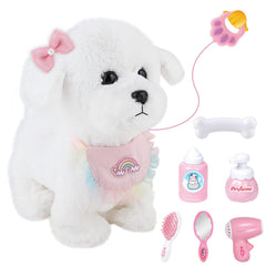 Jimate walking puppy head-pat interaction for tactile play with kids