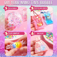 Jimcii Nano Tape Bubble Kit bubbles in action highlight playful learning and sharing