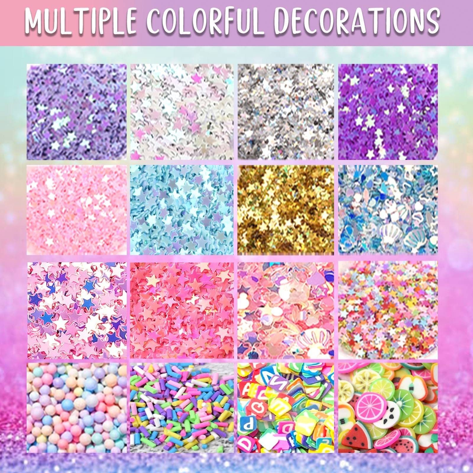 Jimcii Nano Tape Bubble Kit glitter fillers add sparkle to bubbles and crafts