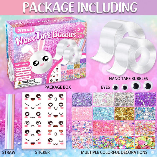 Jimcii Nano Tape Bubble Kit materials highlight non toxic safety for family fun