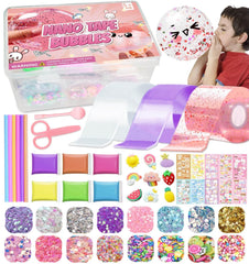 Jimcii Nano Tape Bubble Kit packaging showcases kid-friendly setup for quick play.