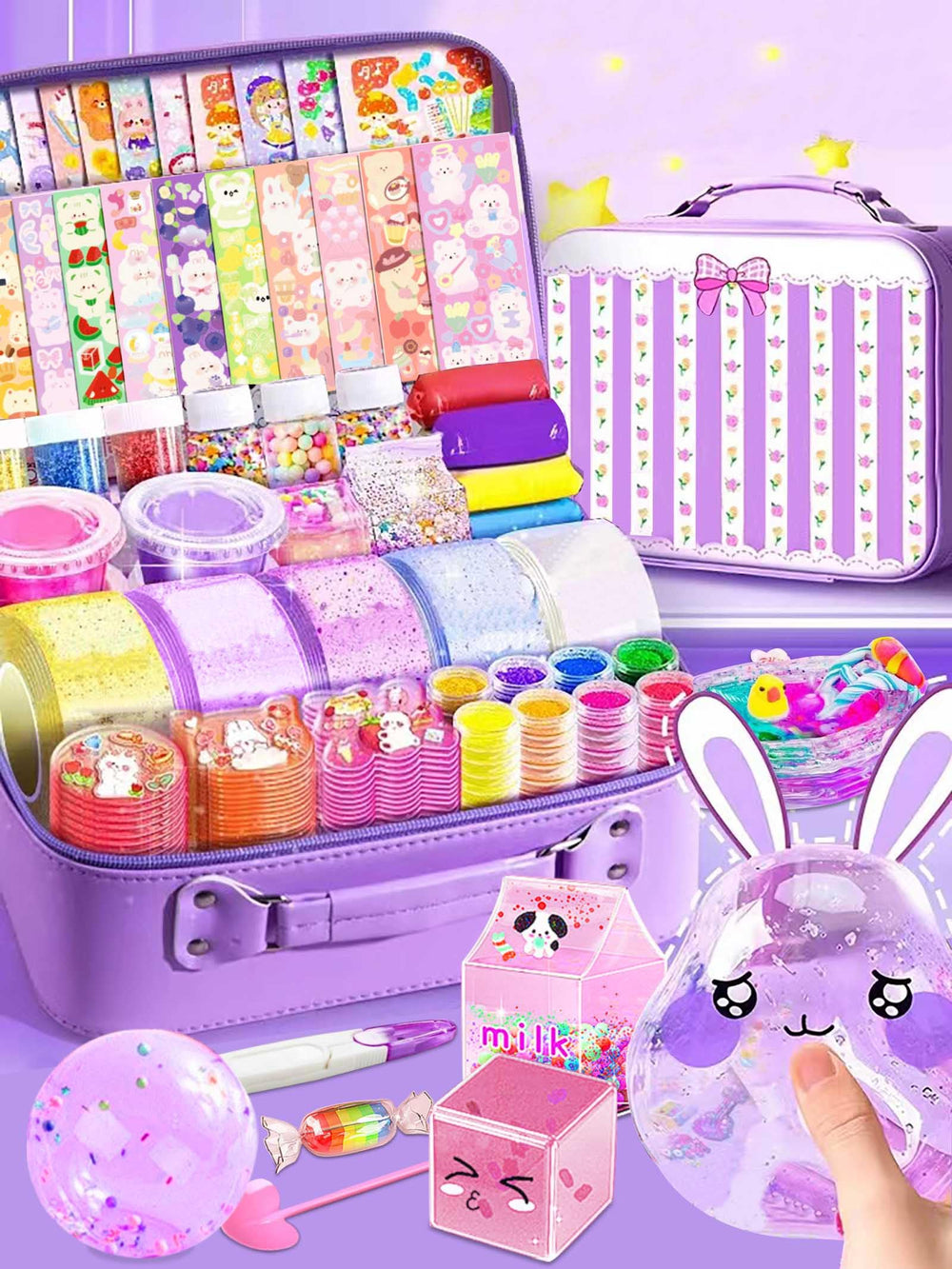 Jimcii Nano Tape Bubble Kit unboxing shows colorful materials for creative play