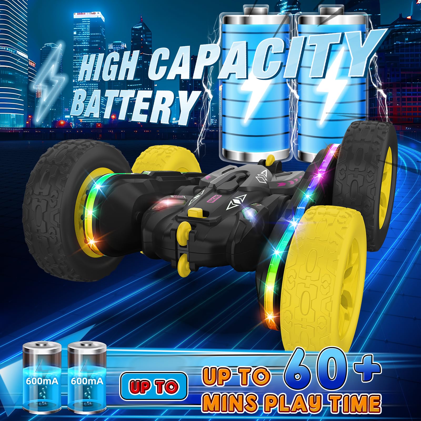 Jimdella durable ABS plastic body withstands rough outdoor races.