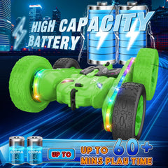 Jimdella RC car features durable anti-collision tires for rugged play.