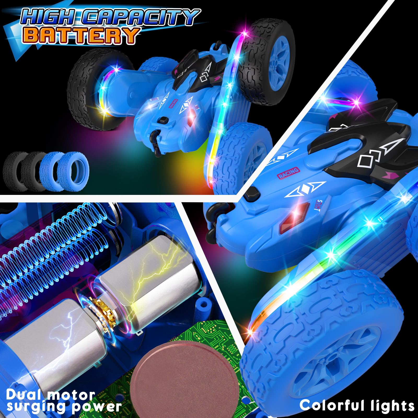 Jimdella dual-battery setup extends play with easy swapping.